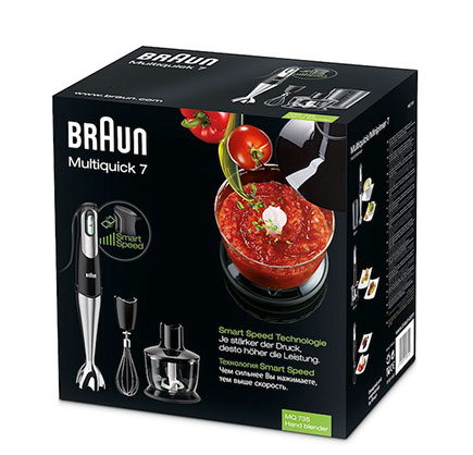 Verpackung des Braun MQ7 Stabmixers